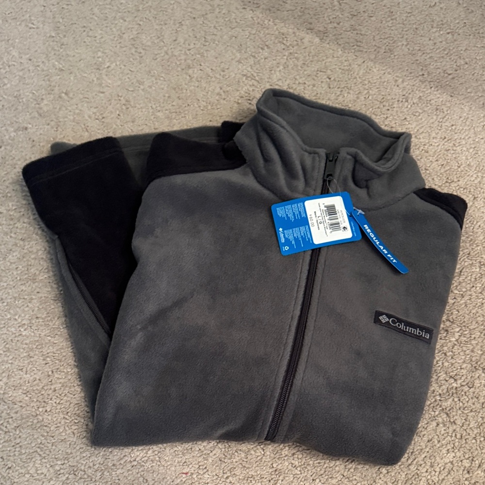 NWT Columbia Charcoal and Ebony Fleece Vest size L